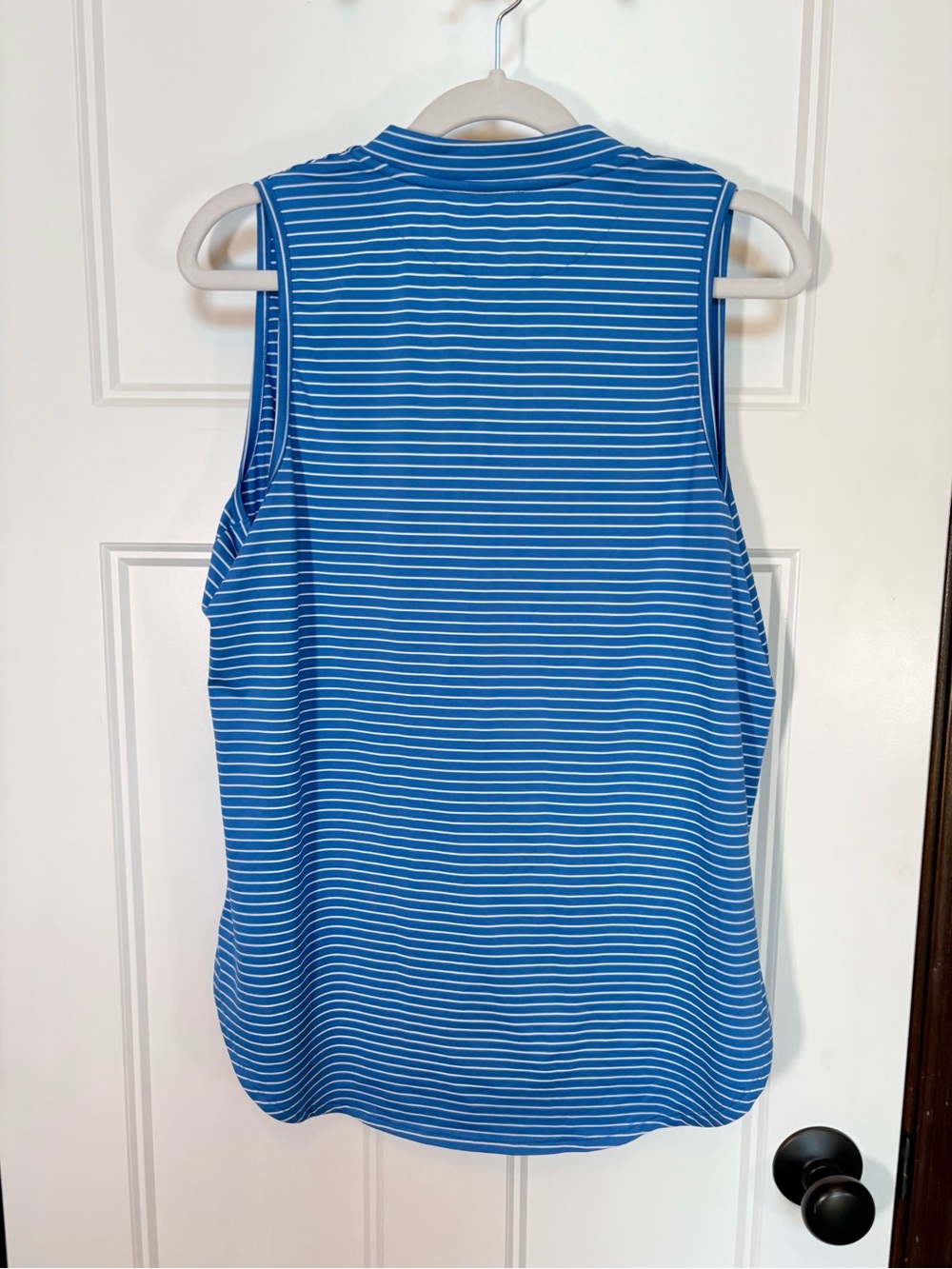 Peter Millar Women's Vista Stripe Shirley Sleeveless Quarter Zip Golf Polo Med - Picture 7 of 13